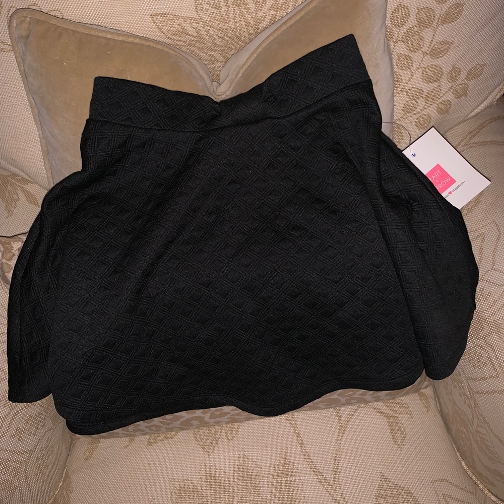 Heart and Arrow Girls Black Skirt